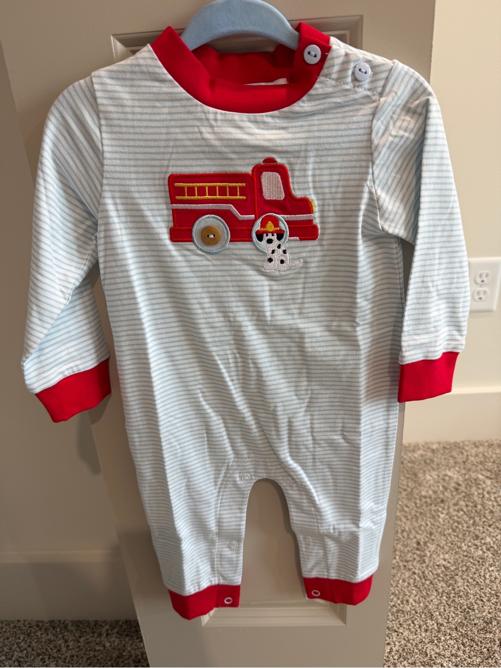 Boys Firetruck Romper (NWT)